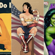 Image for article titled Scifi and fantasy ladies pose as Rosie the Riveter for Labor Day